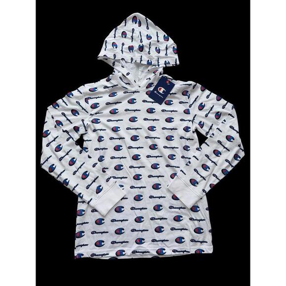 Champion Other - Champion Youth Boys Long-Sleeve Pullover All-over Print Long Sleve Shirt L